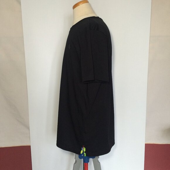 Au Noir Mens Black T-Shirt Sz 7 (3XL) Short Sleeve Mercerised Pima Cotton Logo - Picture 3 of 9